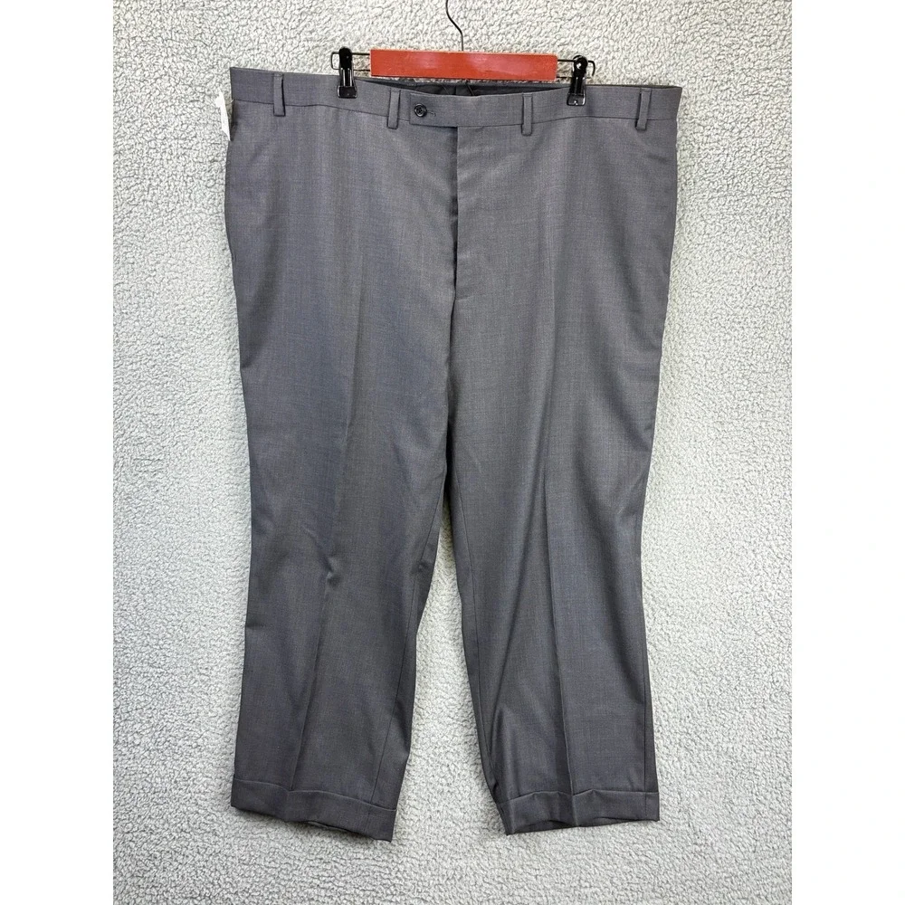Joseph Abboud 2 Piece Wool Suit Mens 50R 44W Gray Two Button Blazer Pants NWT